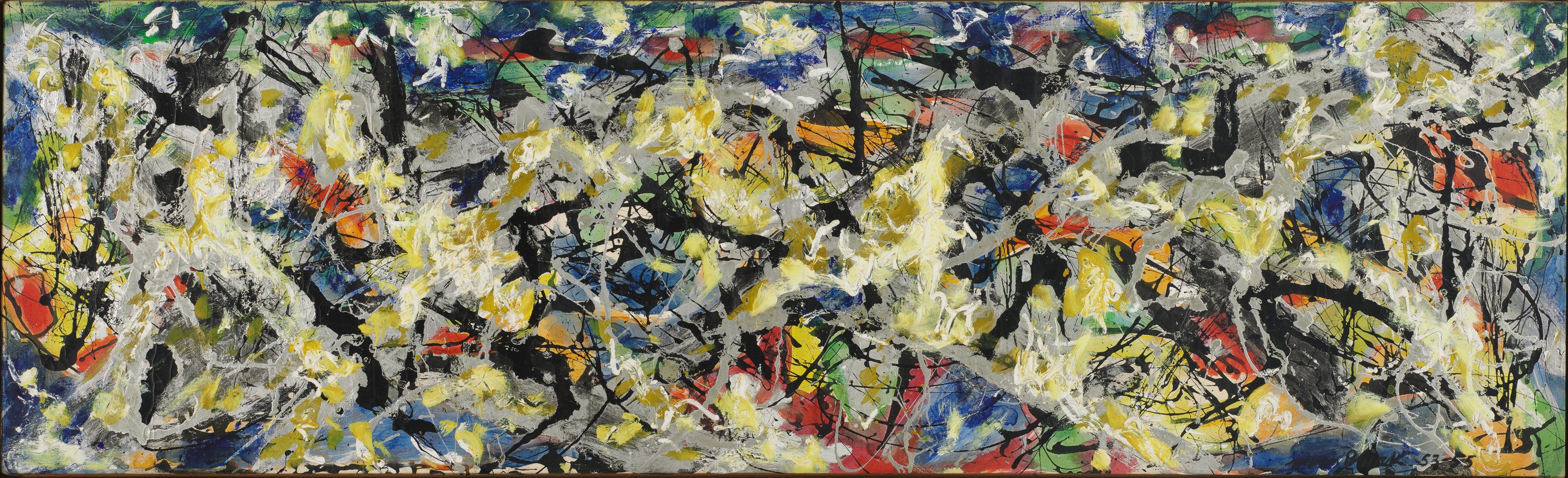 An all-over abstract expressionist painting